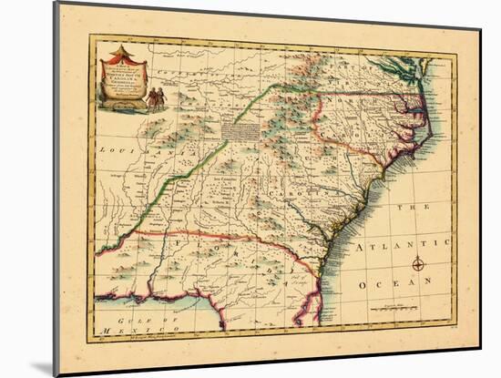 1747, Florida, Georgia, North Carolina, South Carolina-null-Mounted Giclee Print
