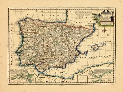 Old Map of Algarve Portugal 1920 Vintage Map of Algarve - VINTAGE