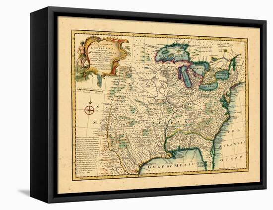 1747, United States, Louisiana, Florida and Canada-null-Framed Premier Image Canvas