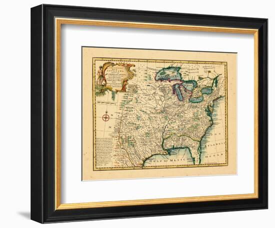 1747, United States, Louisiana, Florida and Canada-null-Framed Giclee Print