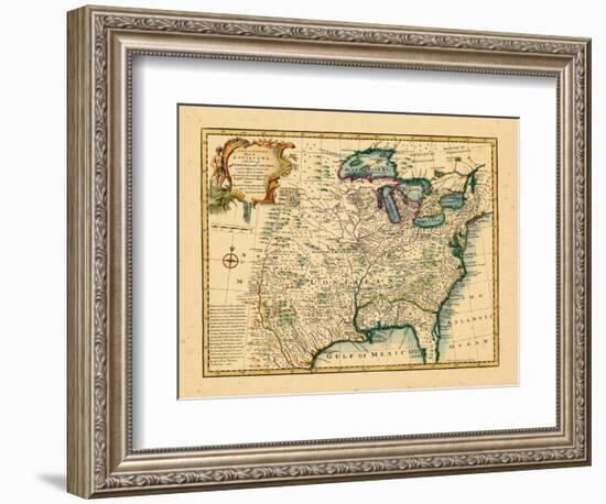 1747, United States, Louisiana, Florida and Canada-null-Framed Premium Giclee Print