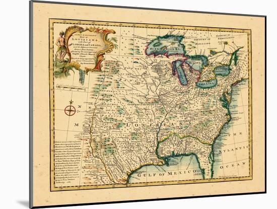 1747, United States, Louisiana, Florida and Canada-null-Mounted Giclee Print