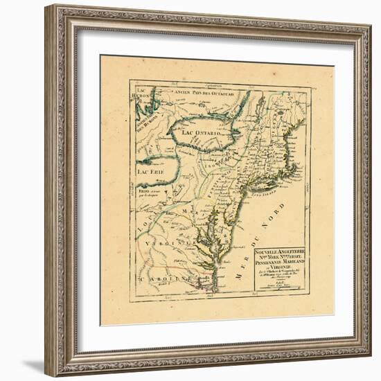 1749, Connecticut, Maine, Maryland, Massachusetts, New Hampshire, New Jersey, New York, North Carol-null-Framed Giclee Print