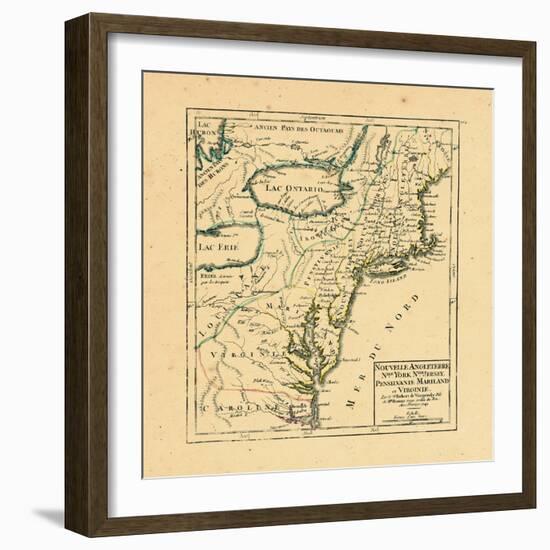 1749, Connecticut, Maine, Maryland, Massachusetts, New Hampshire, New Jersey, New York, North Carol-null-Framed Giclee Print