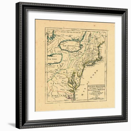 1749, Connecticut, Maine, Maryland, Massachusetts, New Hampshire, New Jersey, New York, North Carol-null-Framed Giclee Print