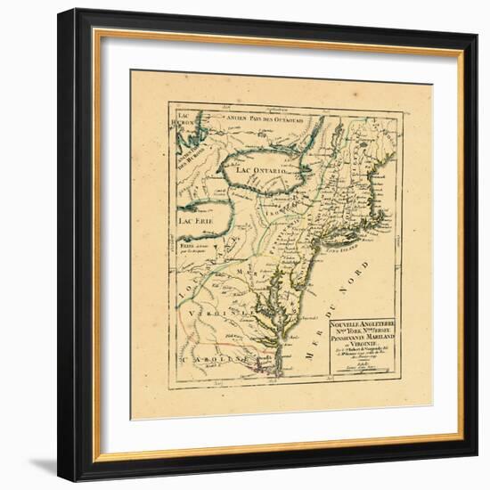 1749, Connecticut, Maine, Maryland, Massachusetts, New Hampshire, New Jersey, New York, North Carol-null-Framed Giclee Print