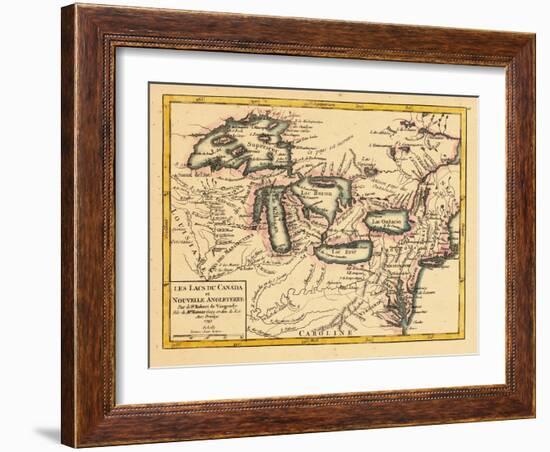 1749, Illinois, Indiana, Michigan, Minnesota, New York, Ohio, Ontario, Pennsylvania, Wisconsin-null-Framed Giclee Print