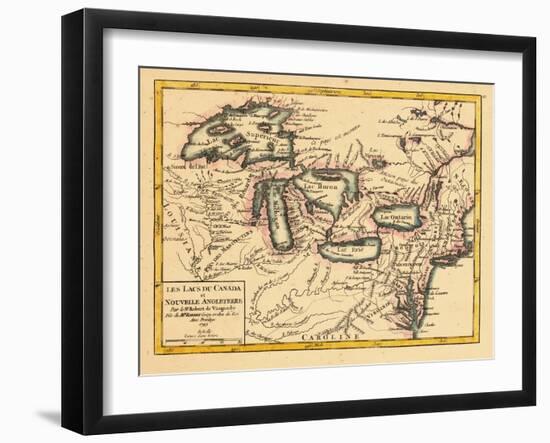 1749, Illinois, Indiana, Michigan, Minnesota, New York, Ohio, Ontario, Pennsylvania, Wisconsin-null-Framed Giclee Print