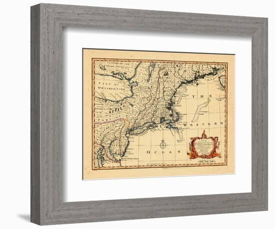 1752, Connecticut, Maine, Maryland, Massachusetts, New Hampshire, New Jersey, New York-null-Framed Premium Giclee Print