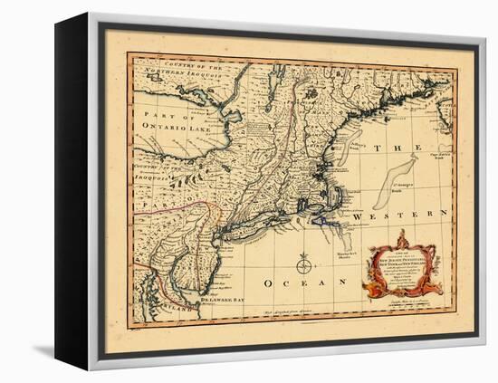 1752, Connecticut, Maine, Maryland, Massachusetts, New Hampshire, New Jersey, New York-null-Framed Premier Image Canvas
