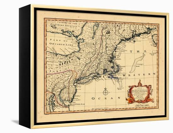 1752, Connecticut, Maine, Maryland, Massachusetts, New Hampshire, New Jersey, New York-null-Framed Premier Image Canvas