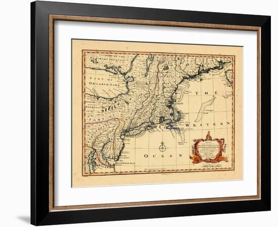 1752, Connecticut, Maine, Maryland, Massachusetts, New Hampshire, New Jersey, New York-null-Framed Giclee Print