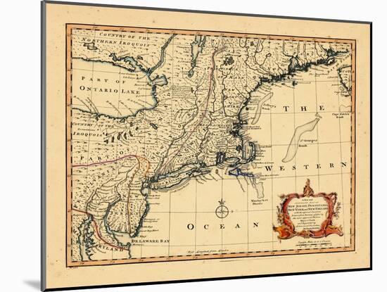 1752, Connecticut, Maine, Maryland, Massachusetts, New Hampshire, New Jersey, New York-null-Mounted Giclee Print