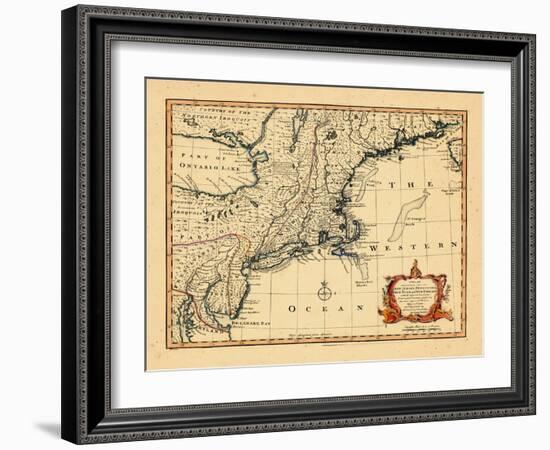 1752, Connecticut, Maine, Maryland, Massachusetts, New Hampshire, New Jersey, New York-null-Framed Giclee Print