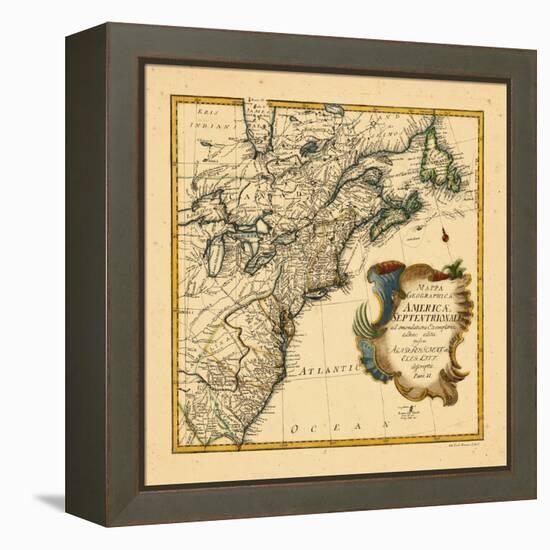 1755, Connecticut, Georgia, Maine, Maryland, Massachusetts, New Brunswick, New Jersey, New York-null-Framed Premier Image Canvas