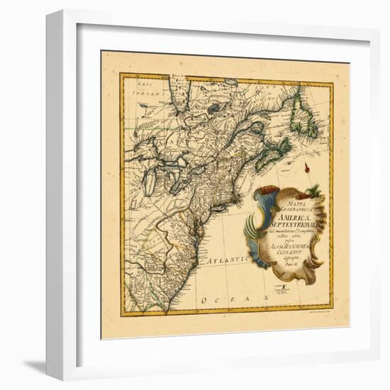 1755, Connecticut, Georgia, Maine, Maryland, Massachusetts, New Brunswick, New Jersey, New York-null-Framed Giclee Print