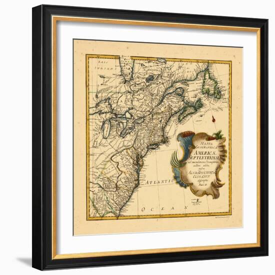 1755, Connecticut, Georgia, Maine, Maryland, Massachusetts, New Brunswick, New Jersey, New York-null-Framed Giclee Print