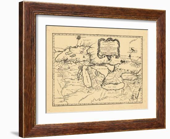 1755, Illinois, Indiana, Michigan, Minnesota, New York, Ohio, Ontario, Pennsylvania, Wisconsin-null-Framed Giclee Print