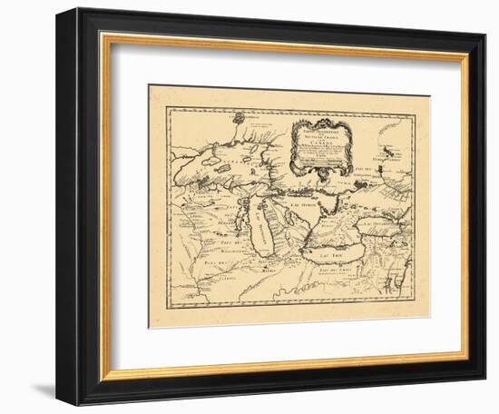 1755, Illinois, Indiana, Michigan, Minnesota, New York, Ohio, Ontario, Pennsylvania, Wisconsin-null-Framed Giclee Print