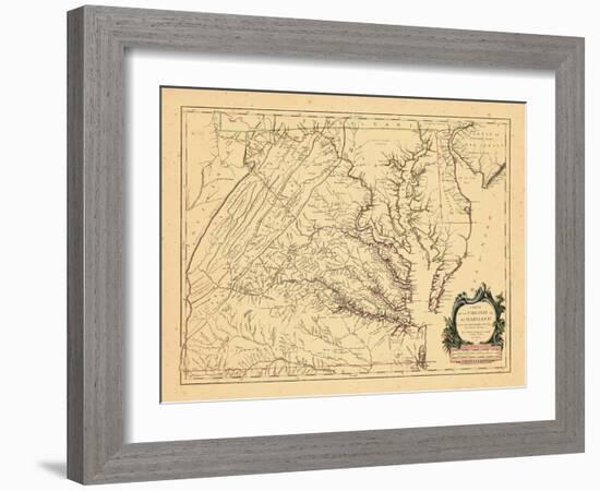 1755, Maryland, Virginia-null-Framed Premium Giclee Print