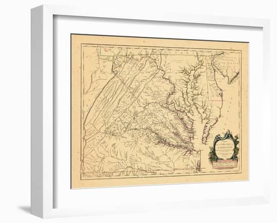 1755, Maryland, Virginia-null-Framed Premium Giclee Print