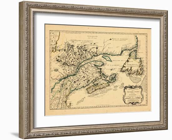 1755, New Brunswick, Newfoundland and Labrador, Nova Scotia, Prince Edward Island-null-Framed Giclee Print