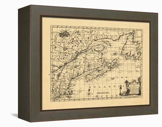 1758, New England, New Brunswick, Newfoundland and Labrador, Nova Scotia, Ontario-null-Framed Premier Image Canvas