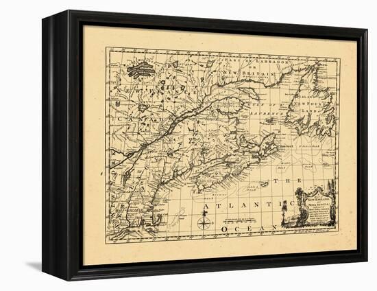 1758, New England, New Brunswick, Newfoundland and Labrador, Nova Scotia, Ontario-null-Framed Premier Image Canvas