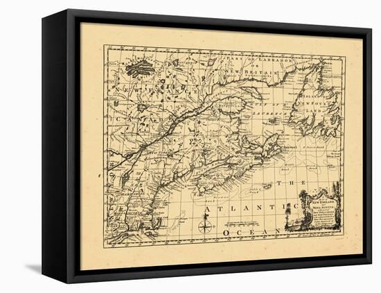 1758, New England, New Brunswick, Newfoundland and Labrador, Nova Scotia, Ontario-null-Framed Premier Image Canvas