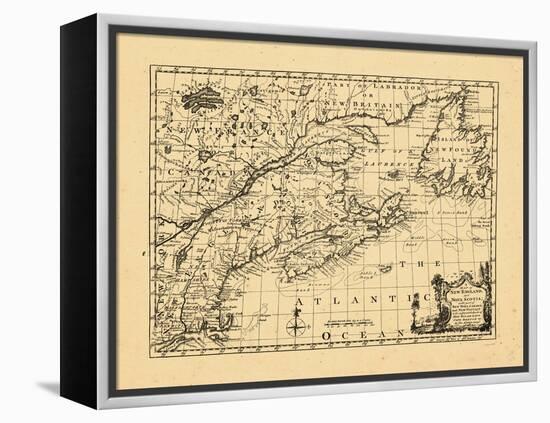 1758, New England, New Brunswick, Newfoundland and Labrador, Nova Scotia, Ontario-null-Framed Premier Image Canvas