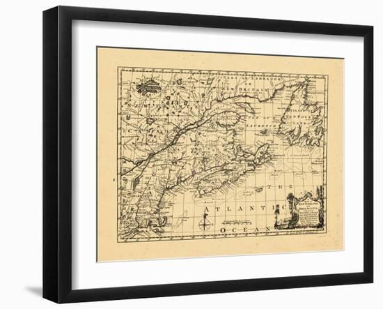 1758, New England, New Brunswick, Newfoundland and Labrador, Nova Scotia, Ontario-null-Framed Giclee Print