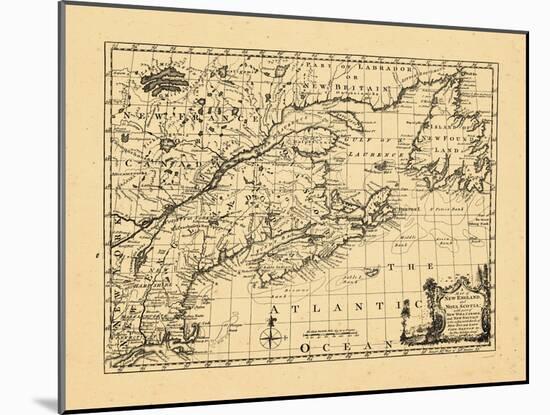 1758, New England, New Brunswick, Newfoundland and Labrador, Nova Scotia, Ontario-null-Mounted Giclee Print