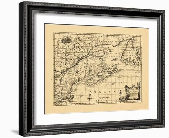 1758, New England, New Brunswick, Newfoundland and Labrador, Nova Scotia, Ontario-null-Framed Giclee Print