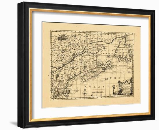 1758, New England, New Brunswick, Newfoundland and Labrador, Nova Scotia, Ontario-null-Framed Giclee Print