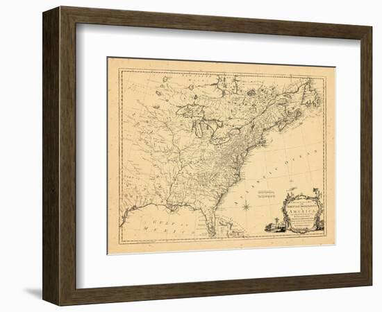1763, British Dominions in America, United States, East Coast-null-Framed Giclee Print