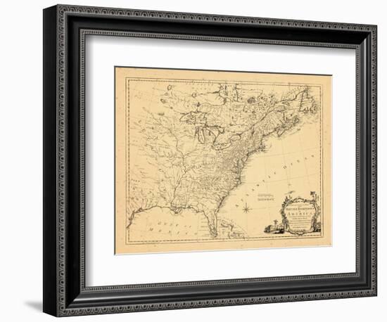 1763, British Dominions in America, United States, East Coast-null-Framed Giclee Print