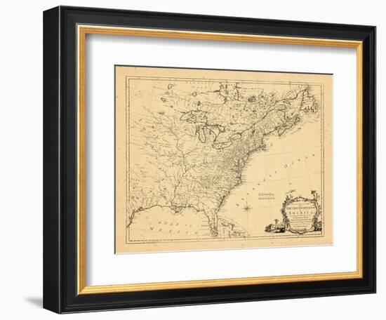 1763, British Dominions in America, United States, East Coast-null-Framed Giclee Print