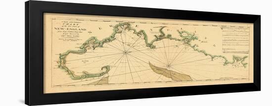 1763, New England Chart, Cape Cod to Casco Bay, Maine, Massachusetts, New Hampshire-null-Framed Giclee Print