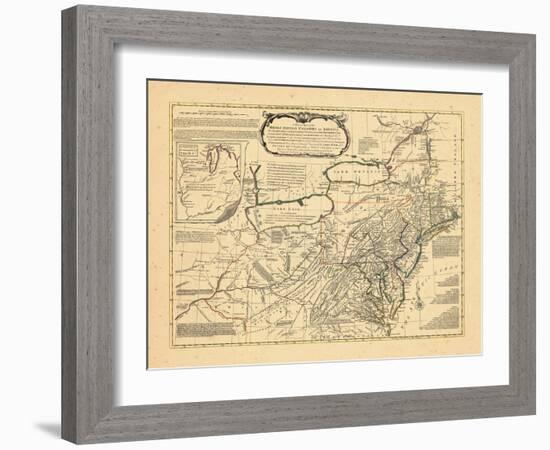 1765, Delaware, Maryland, Virginia, Connecticut, New Jersey, New York, Pennsylvania, Rhode Island-null-Framed Giclee Print