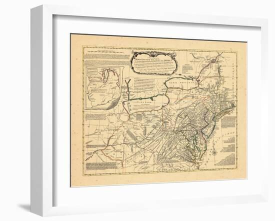 1765, Delaware, Maryland, Virginia, Connecticut, New Jersey, New York, Pennsylvania, Rhode Island-null-Framed Giclee Print