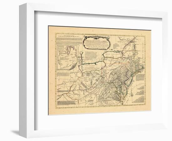 1765, Delaware, Maryland, Virginia, Connecticut, New Jersey, New York, Pennsylvania, Rhode Island-null-Framed Giclee Print