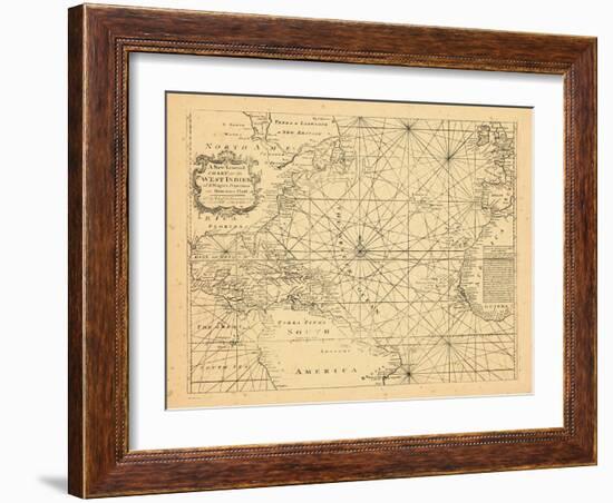 1773, Chart, West Indies, Atlantic Ocean-null-Framed Giclee Print