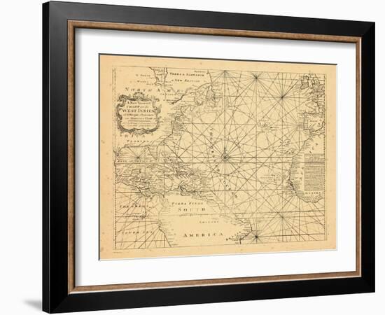 1773, Chart, West Indies, Atlantic Ocean-null-Framed Giclee Print