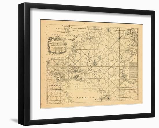 1773, Chart, West Indies, Atlantic Ocean-null-Framed Giclee Print