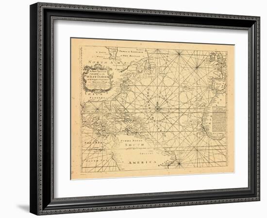 1773, Chart, West Indies, Atlantic Ocean-null-Framed Giclee Print