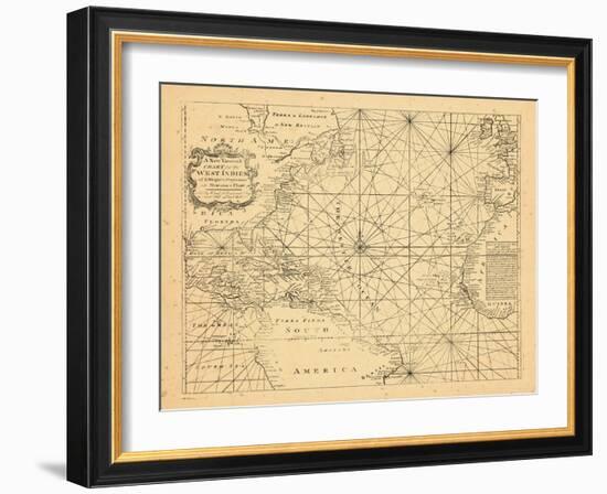 1773, Chart, West Indies, Atlantic Ocean-null-Framed Giclee Print