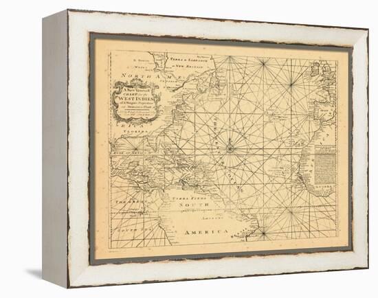 1773, Chart, West Indies, Atlantic Ocean-null-Framed Premier Image Canvas