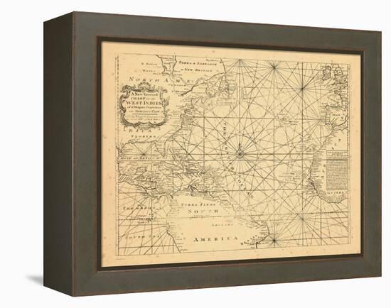 1773, Chart, West Indies, Atlantic Ocean-null-Framed Premier Image Canvas