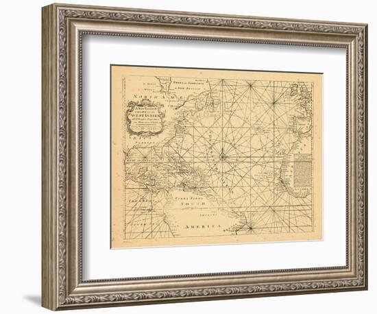 1773, Chart, West Indies, Atlantic Ocean-null-Framed Giclee Print