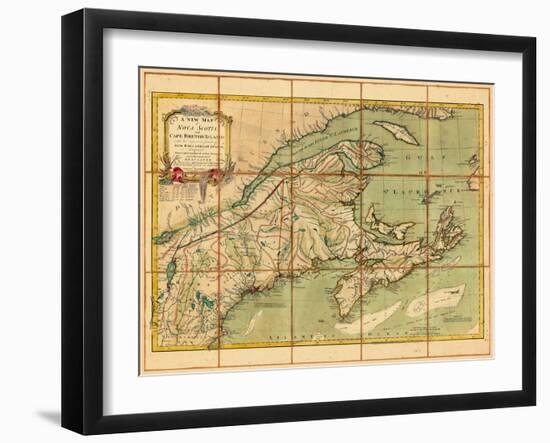 1775, Nova Scotia, Prince Edward Island, Maine Massachusetts-null-Framed Giclee Print